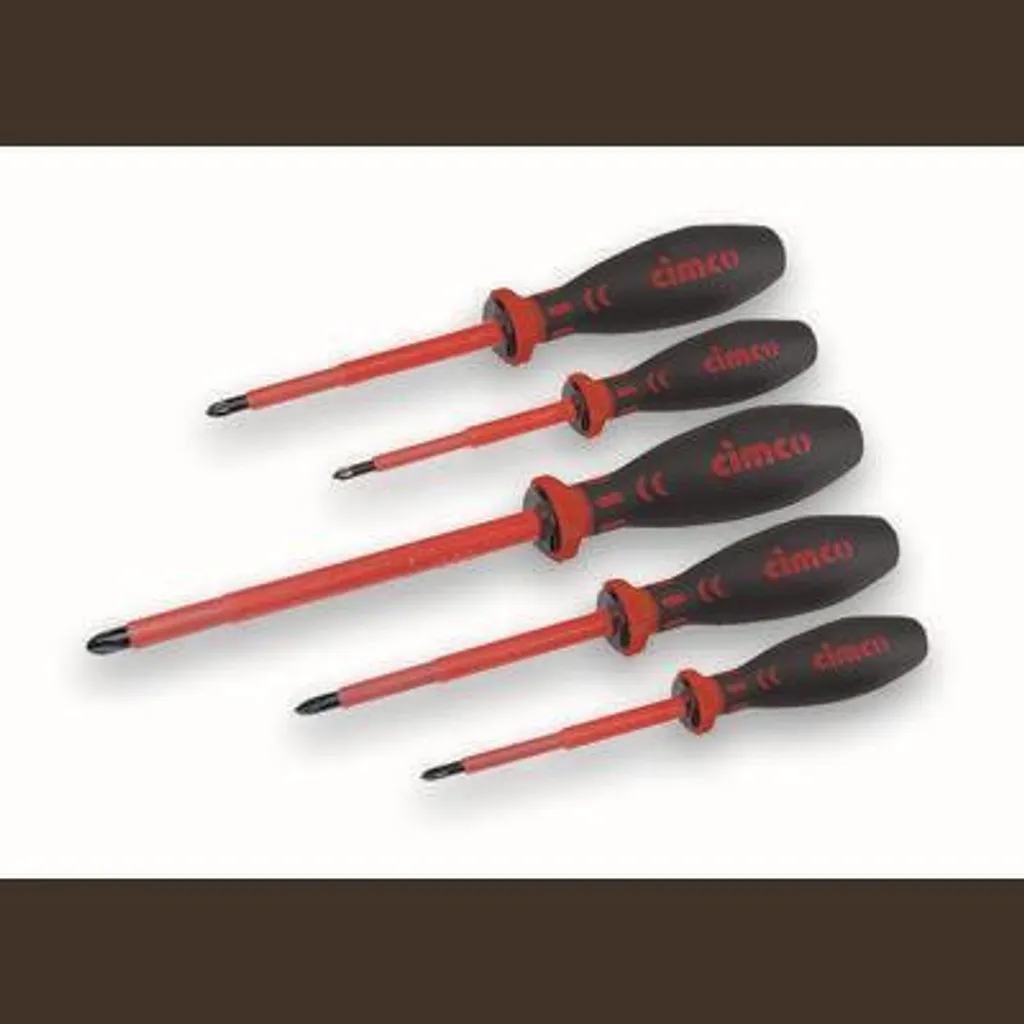 Coffret de tournevis pour électricien Cimco 117700 fente isolés VDE