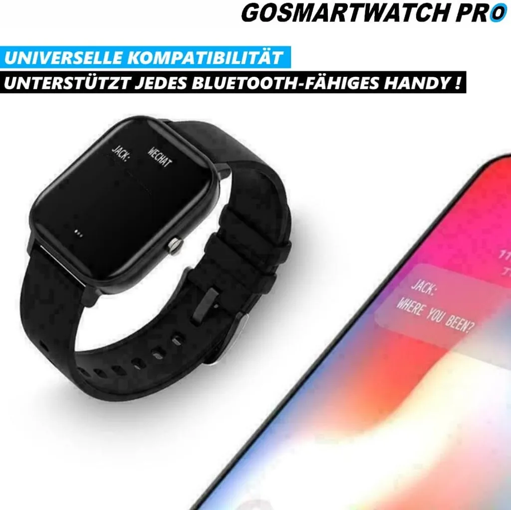 Montre connectée GOSMARTWATCH PRO compatible Android et iPhone bleue - 10