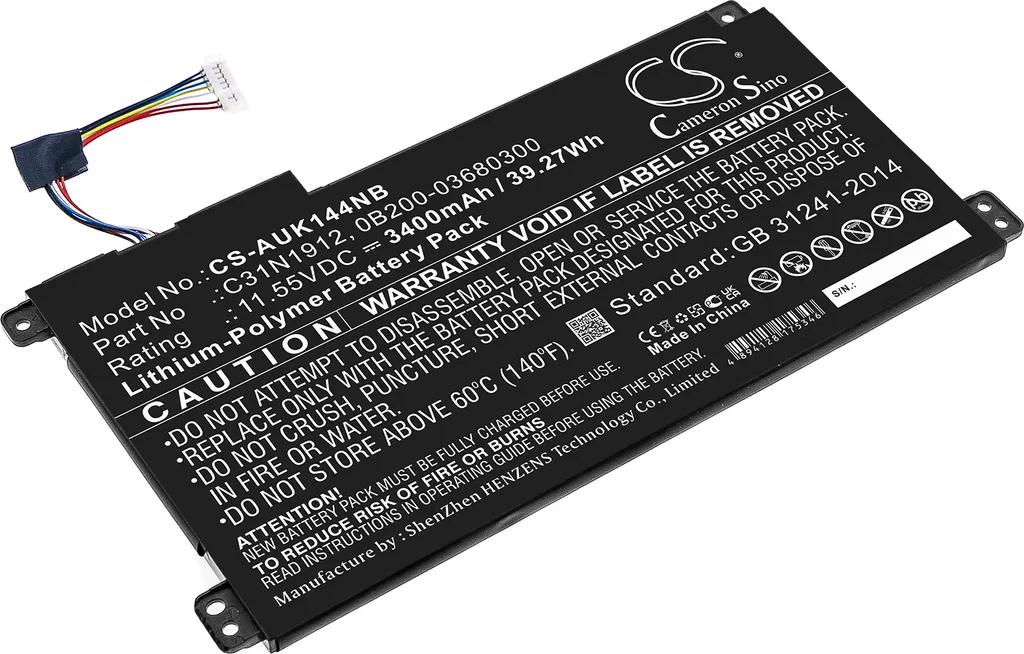 Batterie PC Portable Asus E410MA E510MA TECHTEK Haute Performance 3-Cell