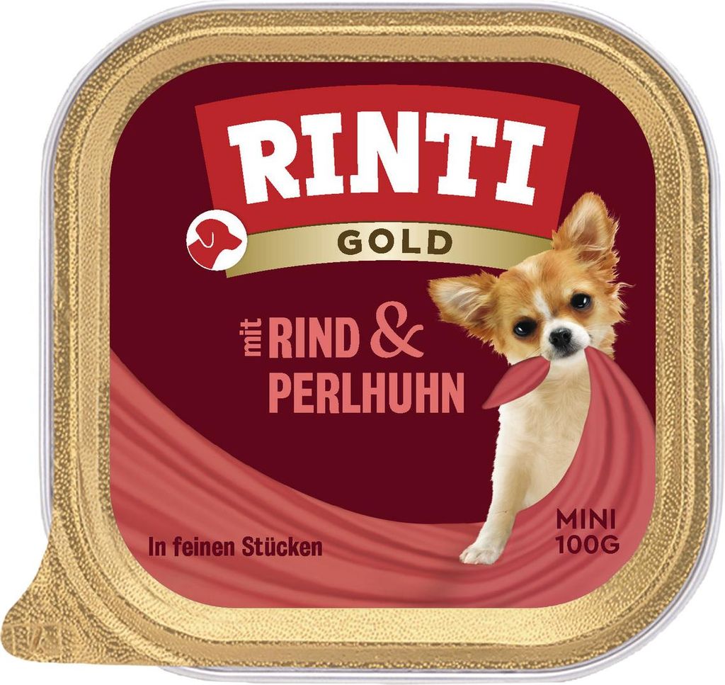 RINTI Gold mini, Adult, jede Rasse, Rind, Huhn, 100 g, Ohne Soja