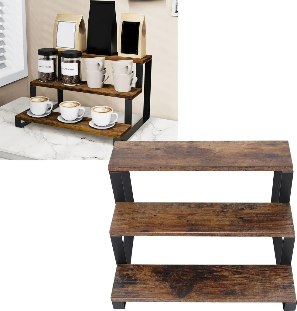 Organiseur de cuisine 3 étages et étagère de rangement multi-usage