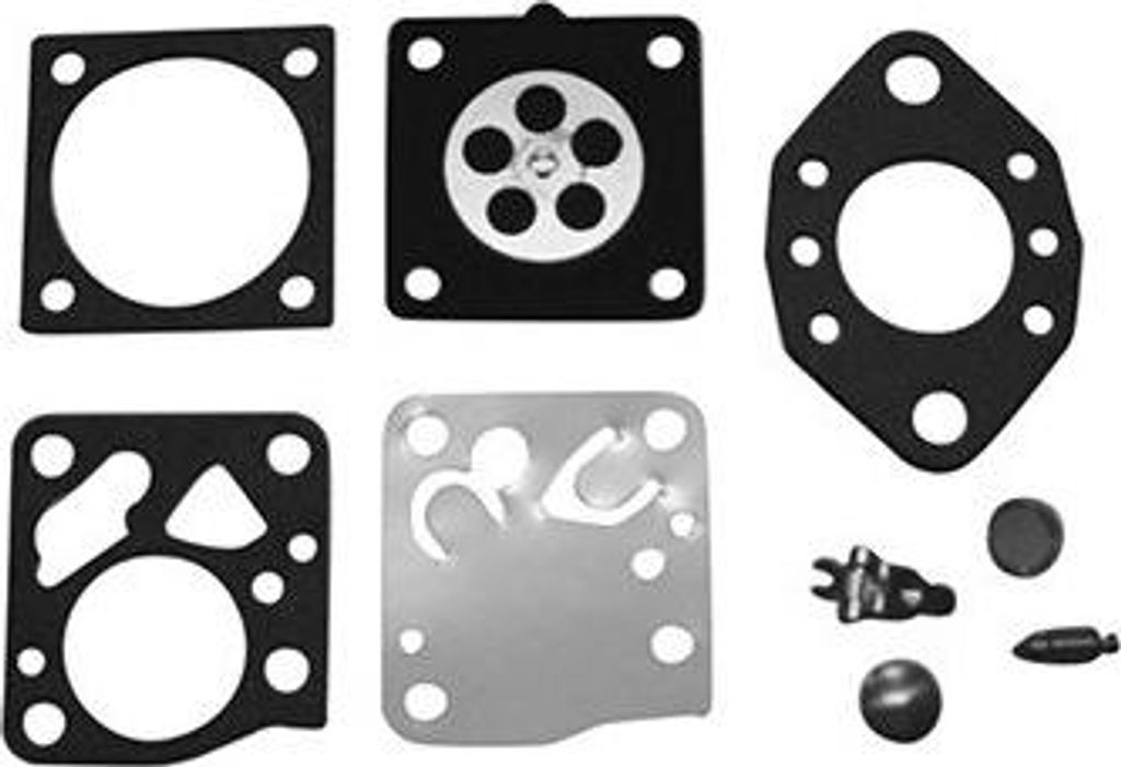 Reparaturset für Membranen und Dichtungen für Tillotson Vergaser, passend für Hu-Vergaser auf Dolmar 111 und 115. Ersetzt Original.