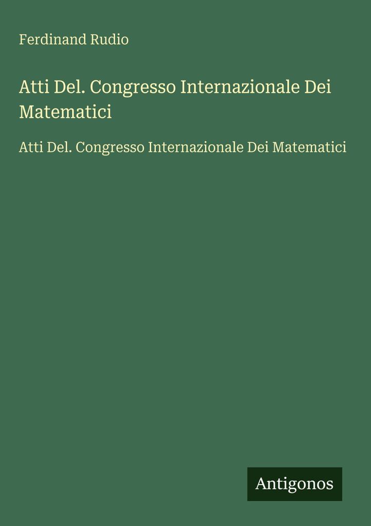 Proceedings of the International Congress of Mathematicians