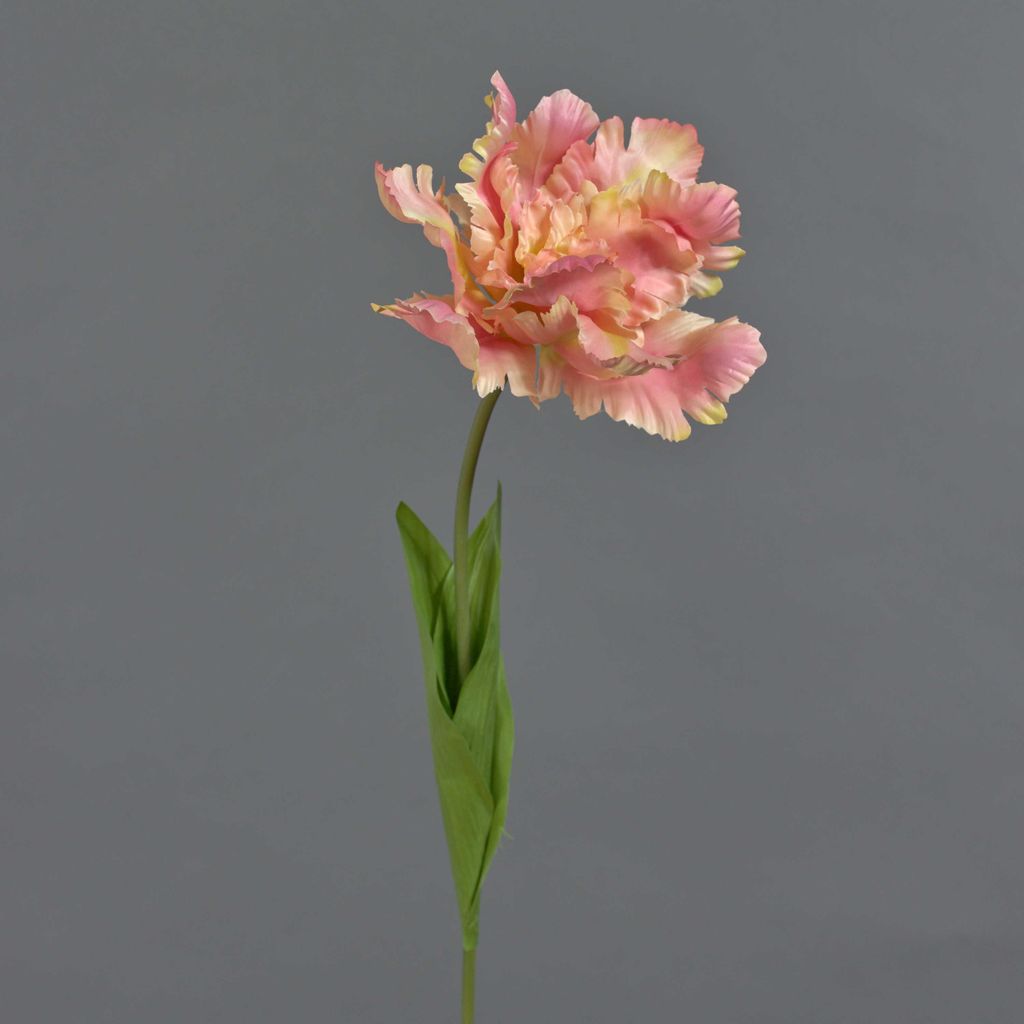 artplants.de Kunstblume Papageientulpe ALISCHA, pfirsich, 70cm - Künstliche Tulpe