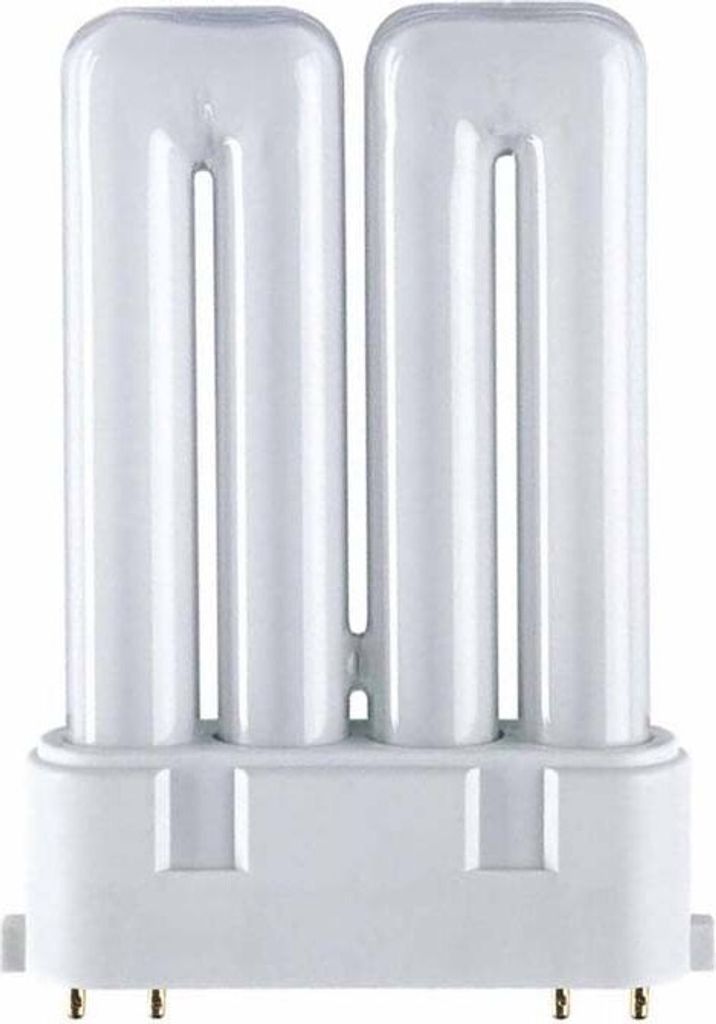 A studio shot of a compact fluorescent light bulb.