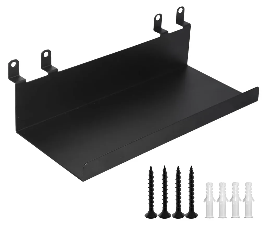 Support de rangement en métal pour panneau acoustique tasseau bois 25cm