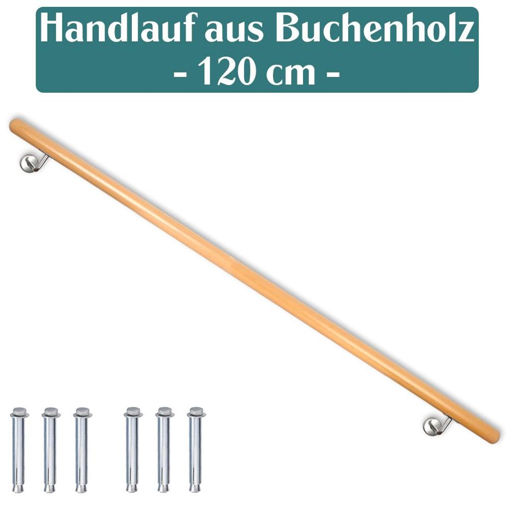Bukové drevené madlo Schodiskové zábradlie Zábradlie pre Obrázok produktu 