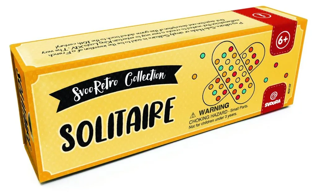 Solitaire Svoora Jeu de Logique - Plateau bois et billes de couleur 20cm