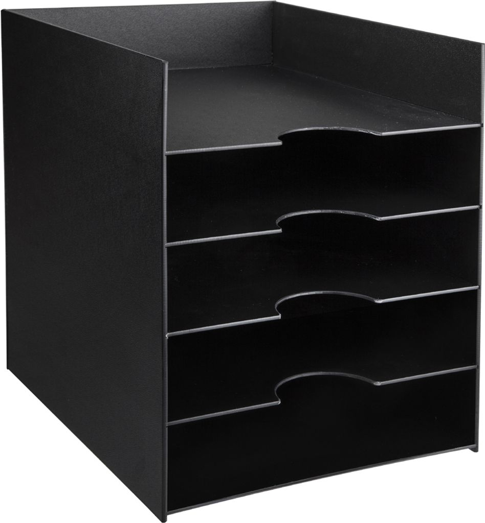 PAPERFLOW Sortierstation Formularbox 5 Fächer schwarz Produktbild 