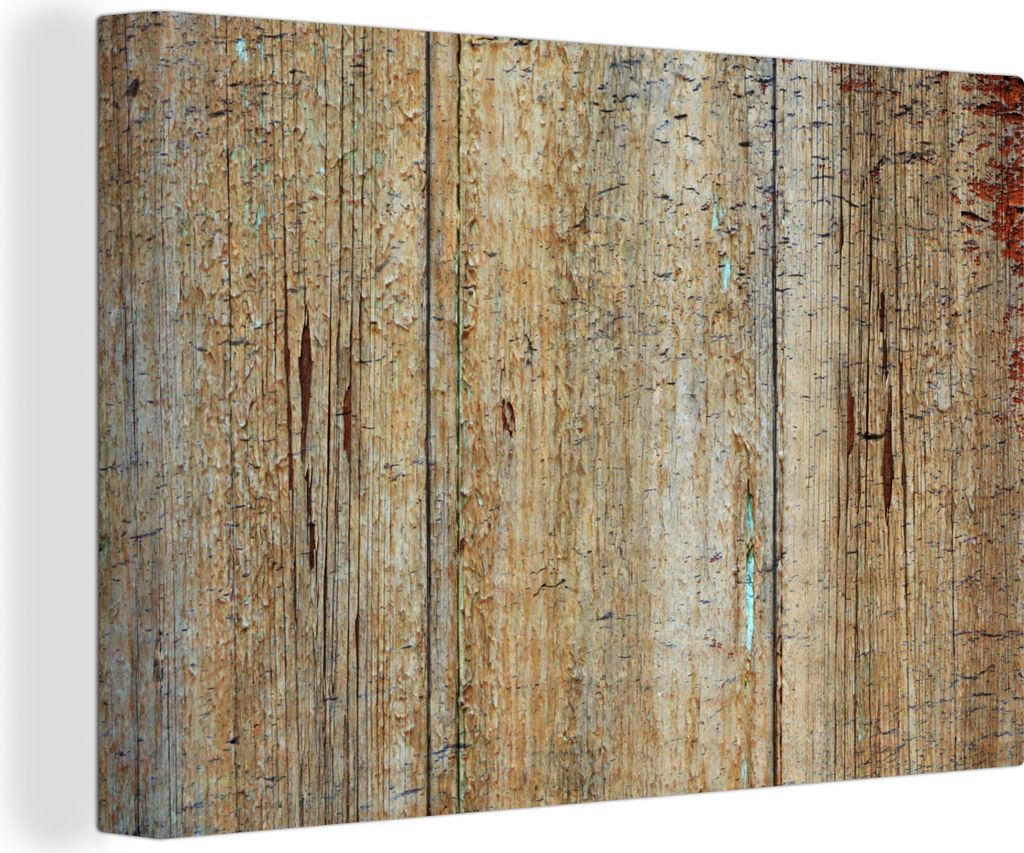 OneMillionCanvasses - Leinwandbilder - 140x90 cm, Vintage - Regal - Holz - Rost - Ländlich, Wandbilder Kunstdruck Wanddekoration - Foto auf Lein...