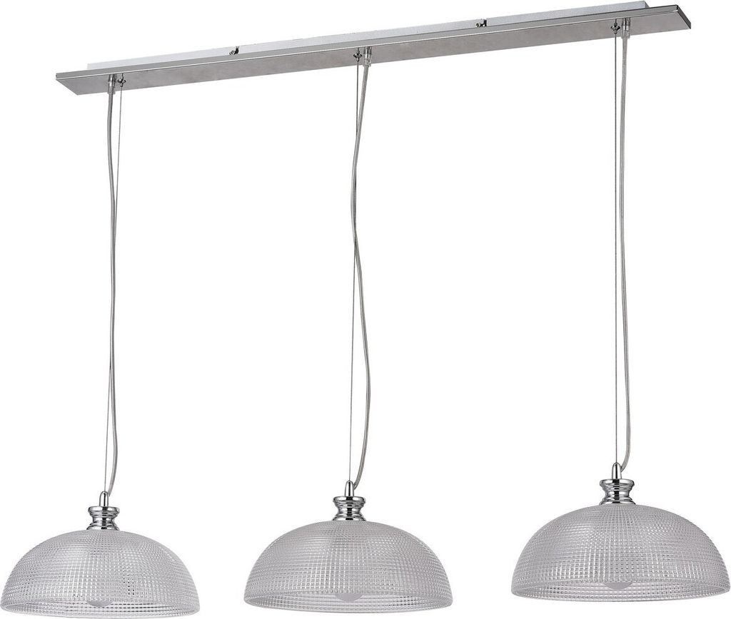 Rabalux 5460 Pendelleuchten Petrina E27 3x MAX 40 Metall Glas satin-chromfarben