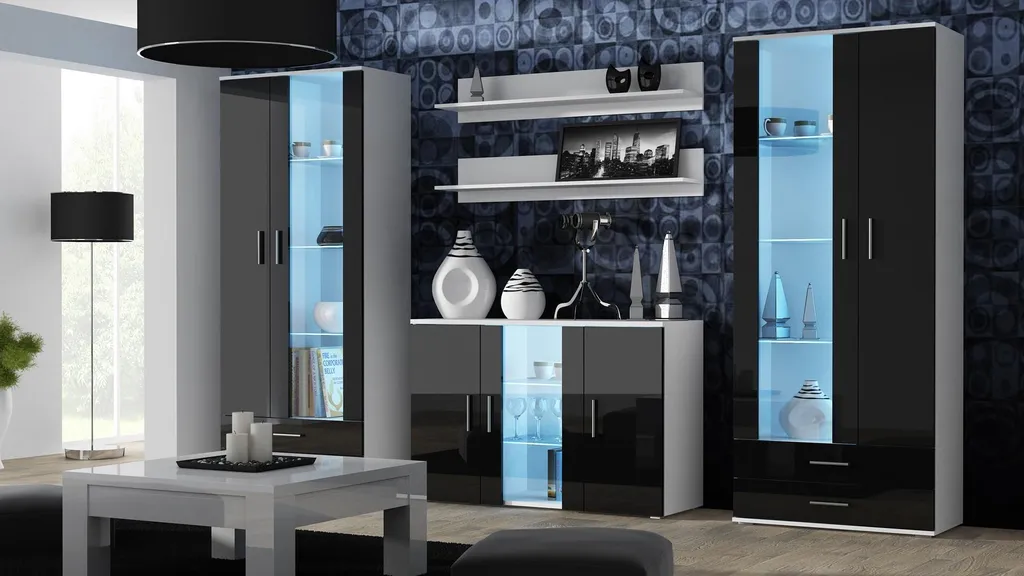 Armoire Cama SOHOKOM BI/CZ Blanche - 3 Portes et 4 Étagères de Rangement