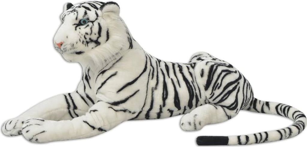 vidaXL Tiger Soft Toy White XXL Obrázek produktu 