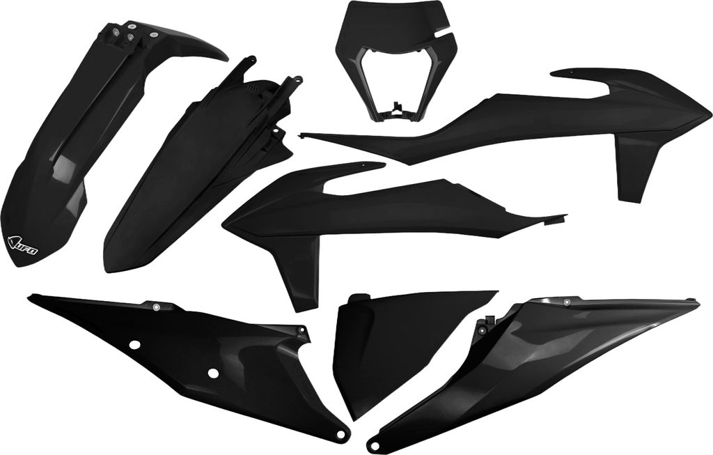 Verkleidungskit UFO PLAST 8-teilig Verkleidungssatz Kunststoff, Farbe:schwarz