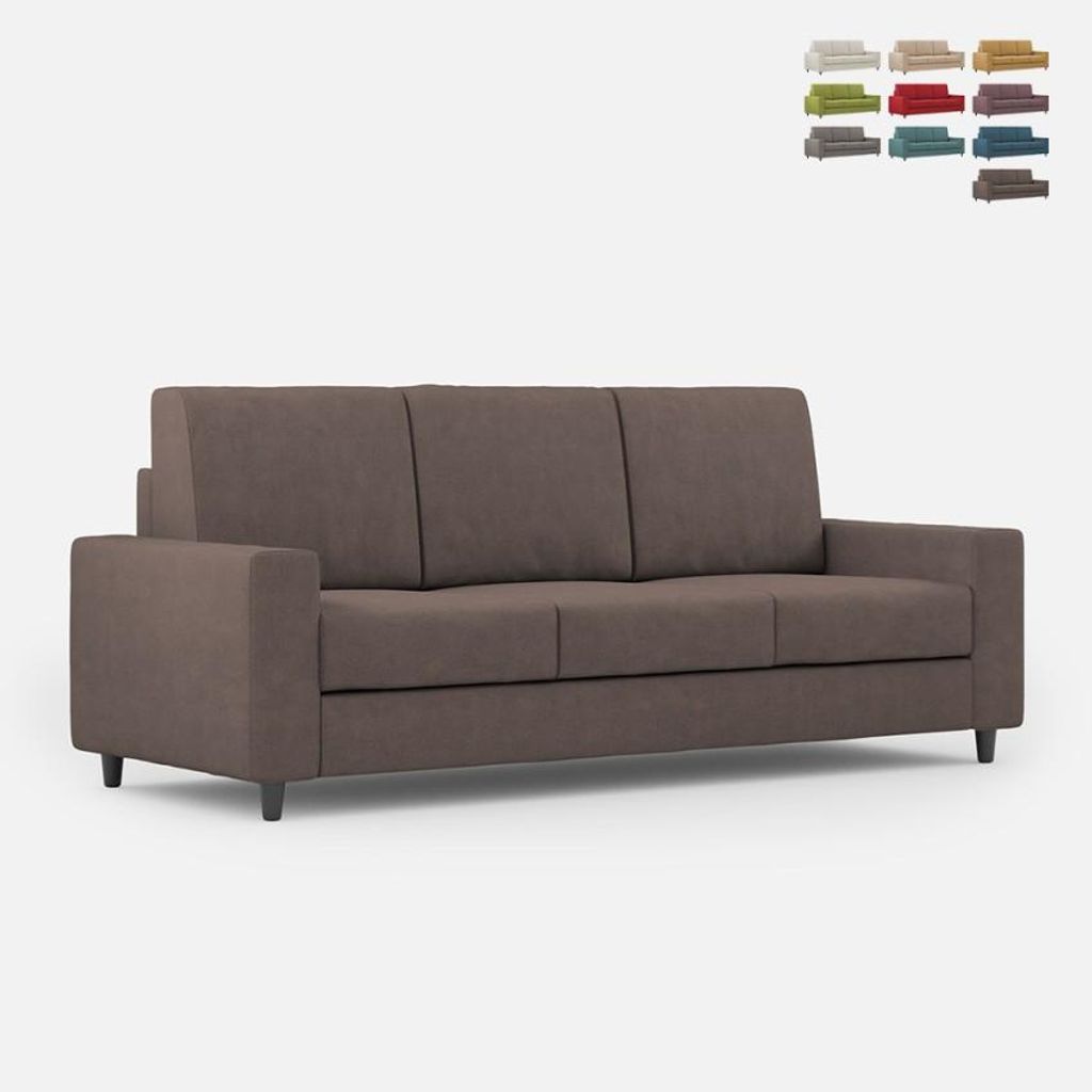 Moderner eleganter 3-Sitzer Stoffsofa 208 cm Sakar 180 - Produktbild 