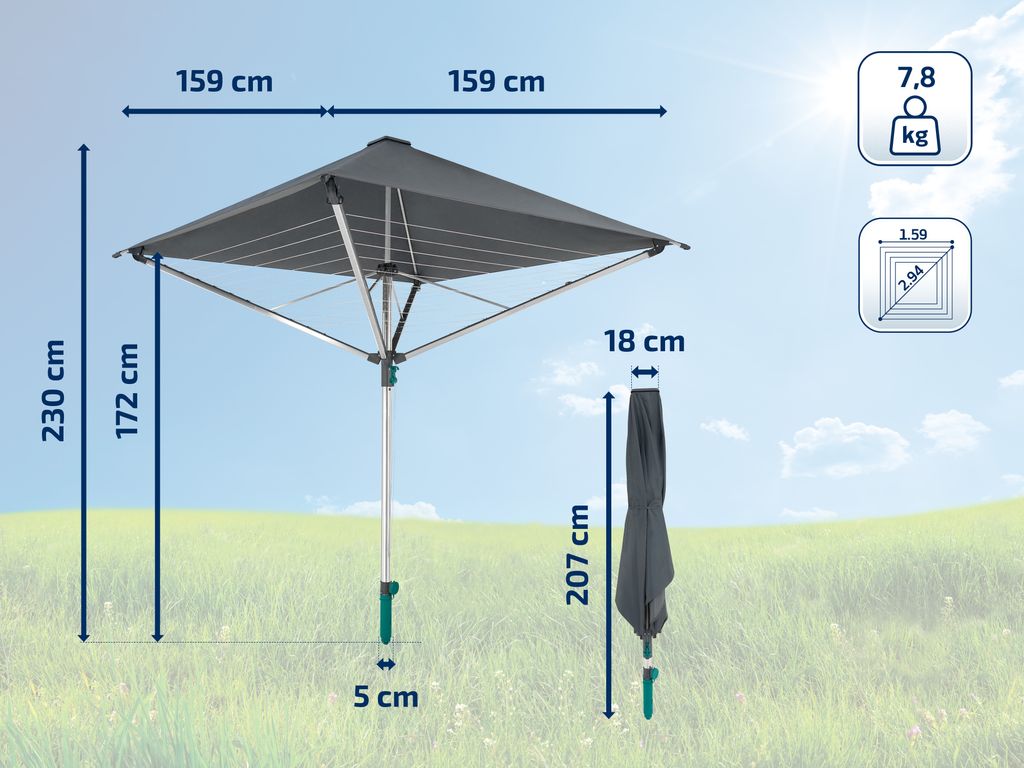 Deštník na praní prádla Leifheit LinoProtect 400 Obrázek produktu 6
