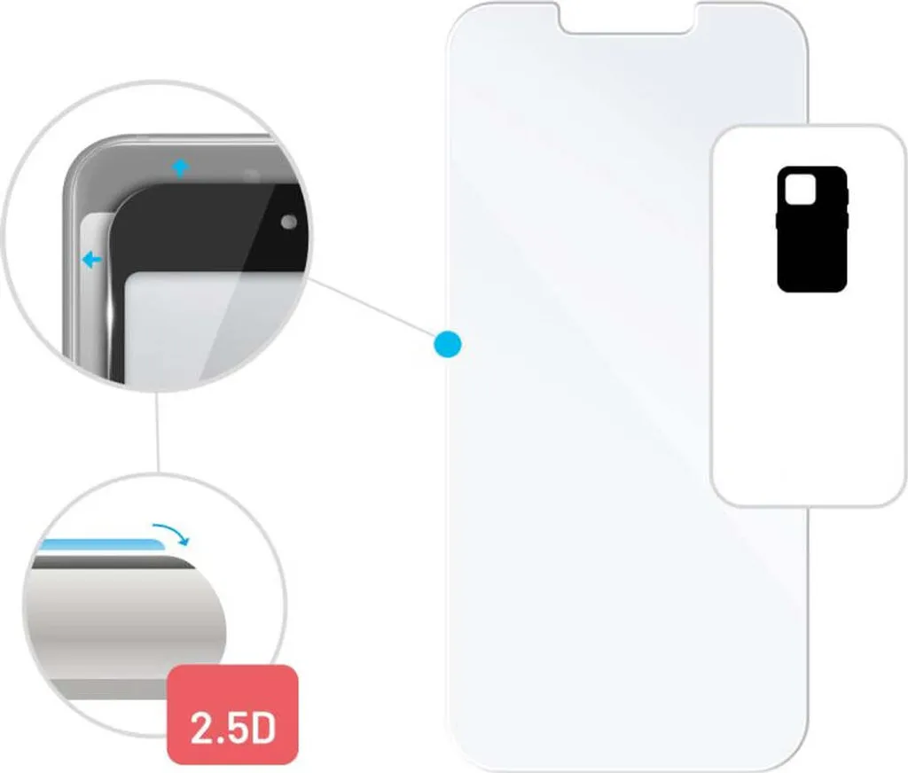 Verre trempé Fixed 2.5D pour iPhone 16e, protection écran transparente - 2