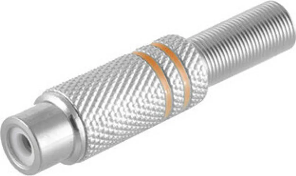 Rallonge pour Câble RCA avec ce Coupleur Métal 6mm Jaune Haute Qualité