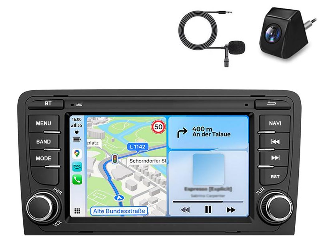 Con telecamera posteriore Autoradio per Audi A3 S3 RS3 8P Immagine del prodotto 