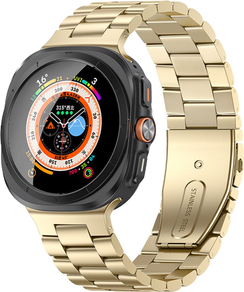 INF Edelstahl-Uhrenarmband für Samsung Galaxy Watch Ultra - GD1020001 Gold