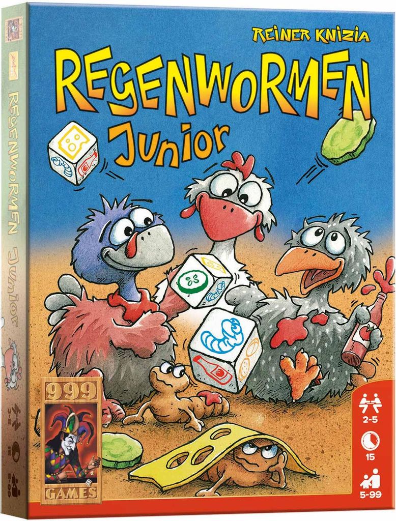 999 Games Regenwürmer Junior Würfelspiel 2-7 Spieler (NL)