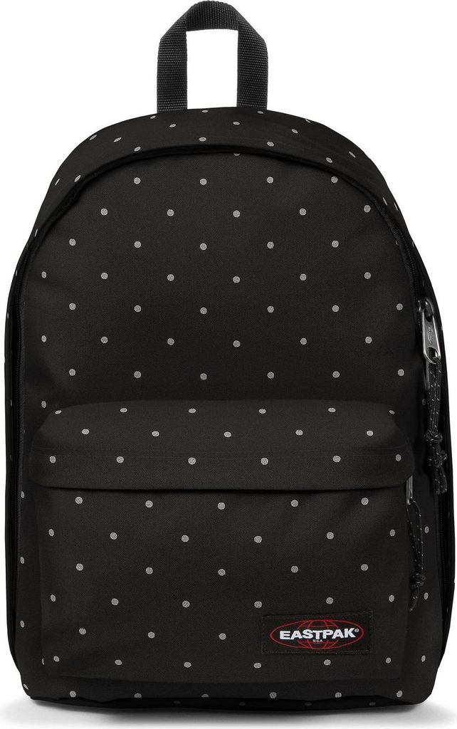 EASTPAK Schulrucksack Rucksack mit Laptopfach Out of Office 27L Dots Black Silver schwarz