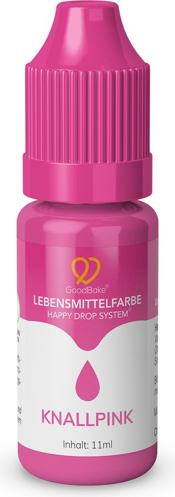 GoodBake Lebensmittelfarbe Pink, hochergiebig, zuckerfrei, vegan, zum Backen