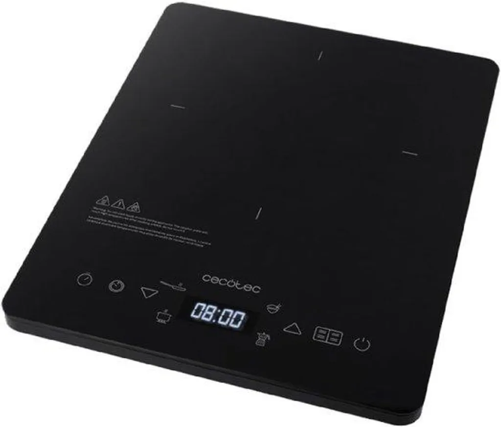 Plaque induction design élégant 2000 W avec commandes tactiles douces