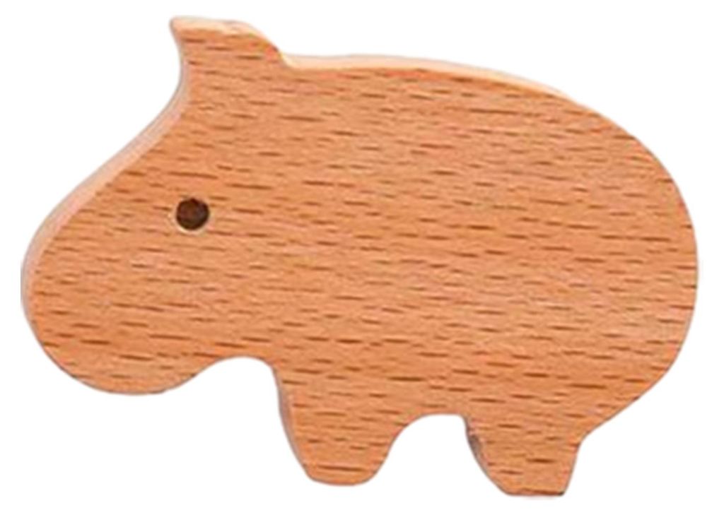 Leichter, selbstklebender Wandhaken aus Holz mit natürlicher Holzmaserung für Schulranzen, Hüte, Schals und vieles mehr.