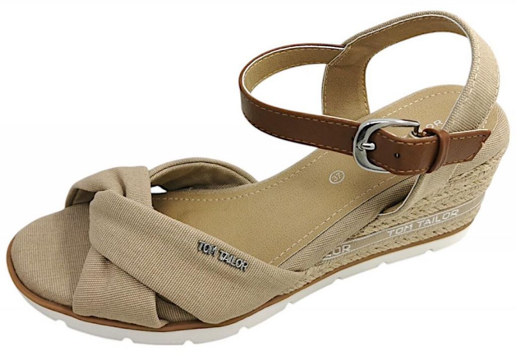 Tom Tailor - Sandales pour femmes, couleur beige, style Image du produit 