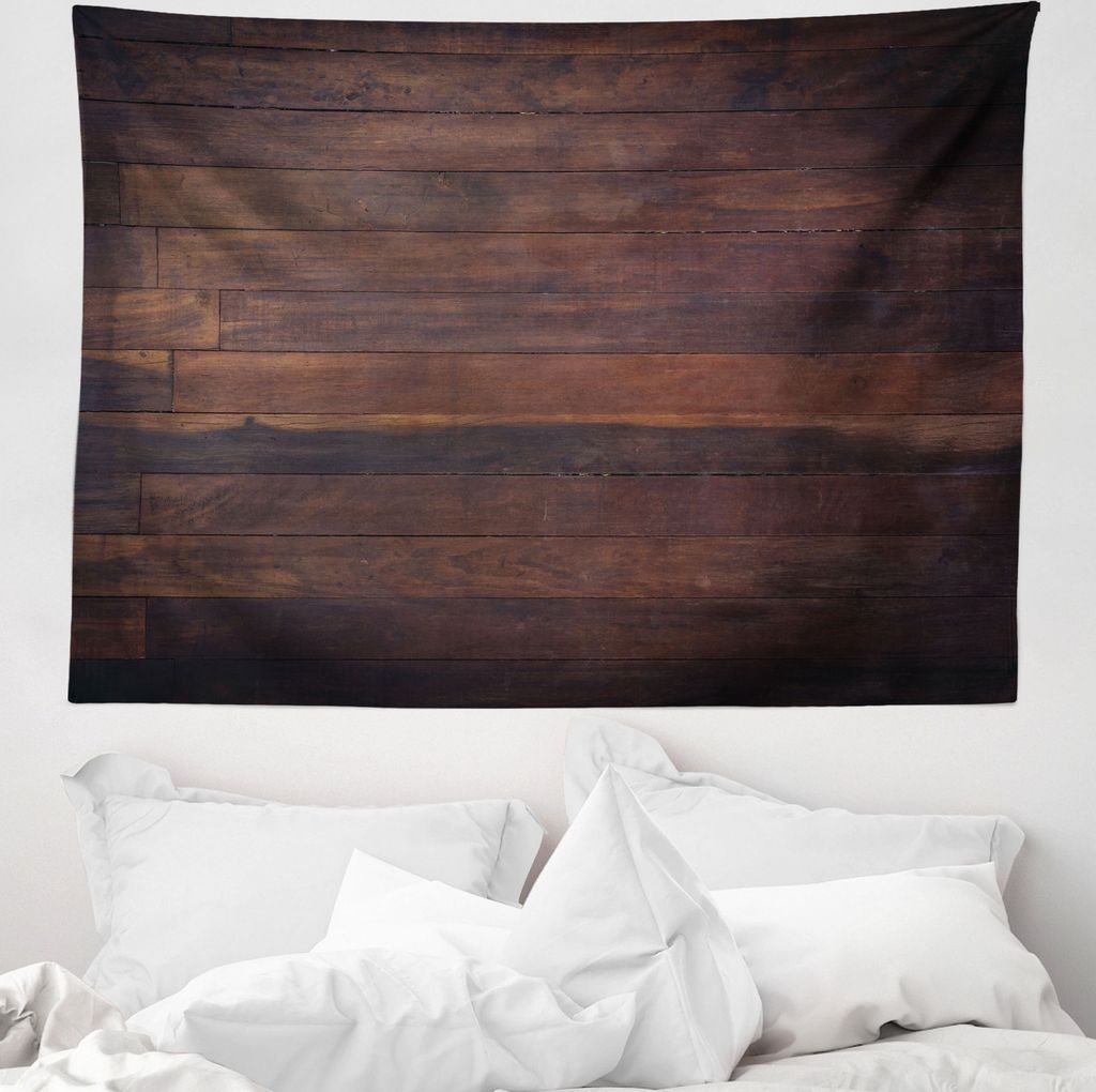 ABAKUHAUS Schokolade Wandteppich, Im Alter von dunkelem Holz aus Weiches Mikrofaser Stoff Waschbar ohne Verblassen Digitaldruck, 150 x 110 cm, Dunk...