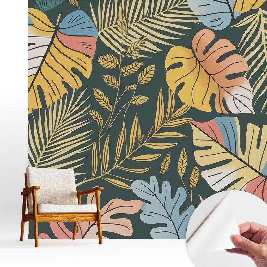 Fototapete selbstklebend - 250x250 cm - Tapete - Wandtapete - Wandbilder - Klebefolie - Dekofolie - Tapete Folie - Wand - Dekoration - Wohnzimmer -...