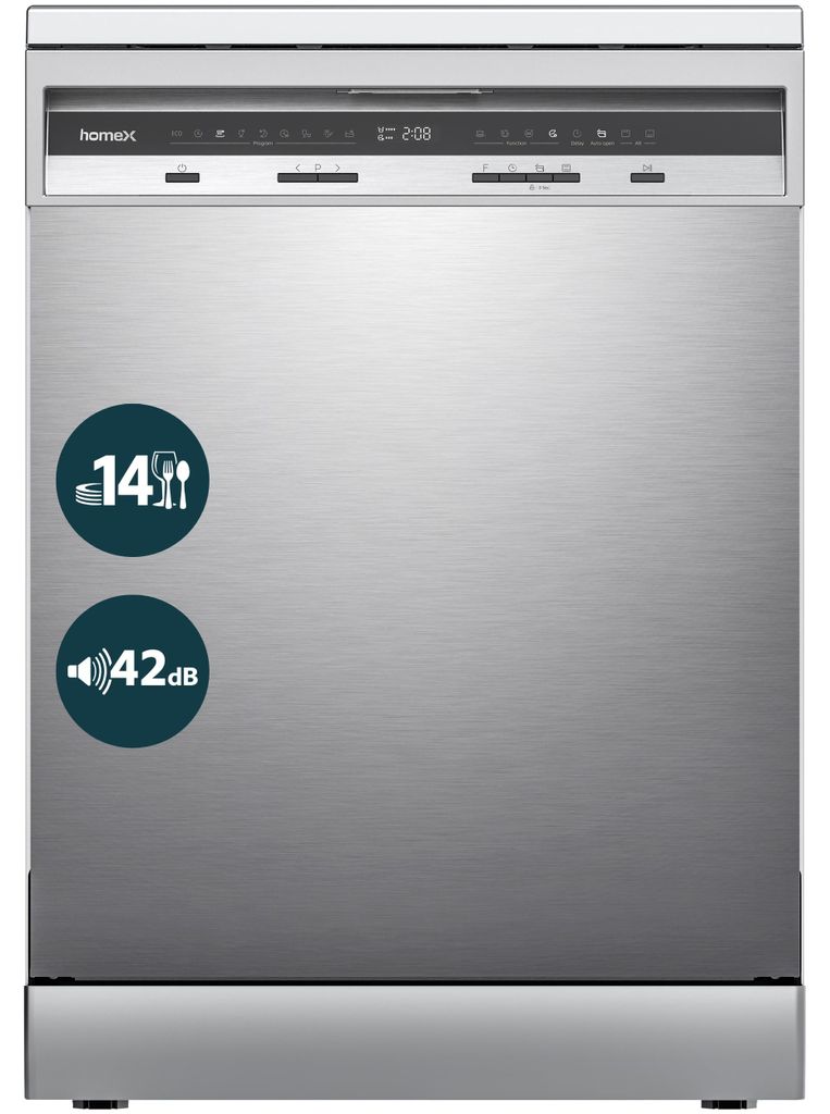 homeX DWFS601442A-S Geschirrspüler 60 cm, Spülmaschine Produktbild 
