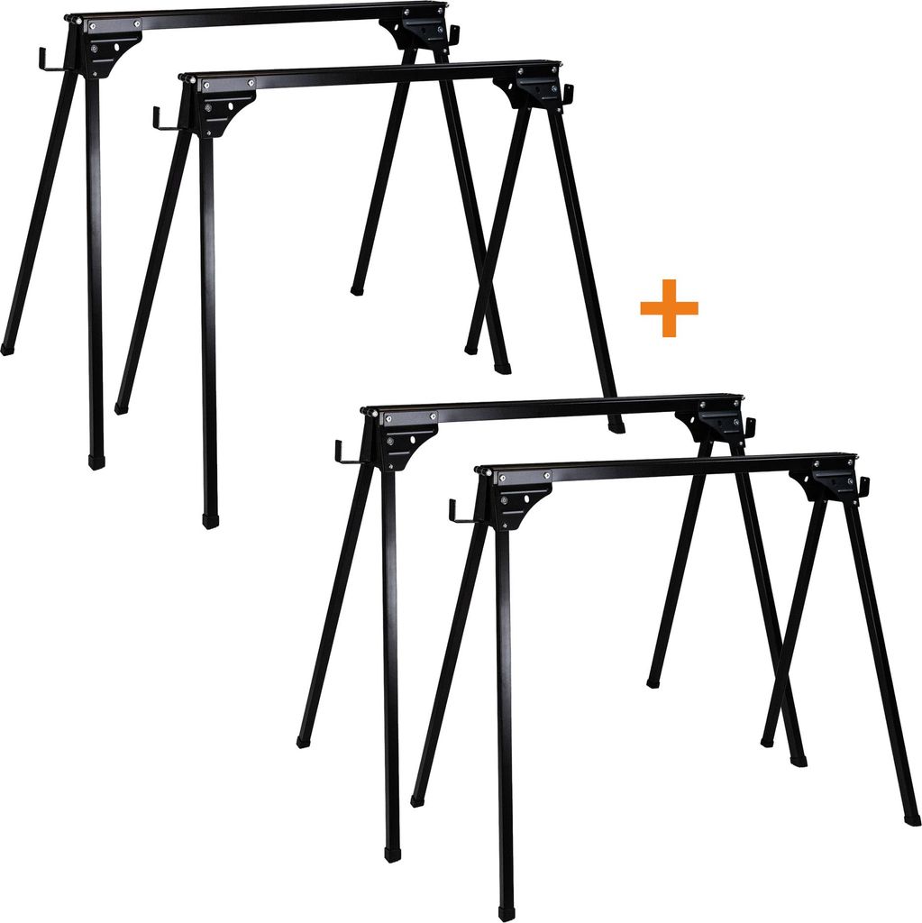 Arbeitsböcke 2x2er Set klappbar, Unterstellbock 400kg belastbar, Sägebock
