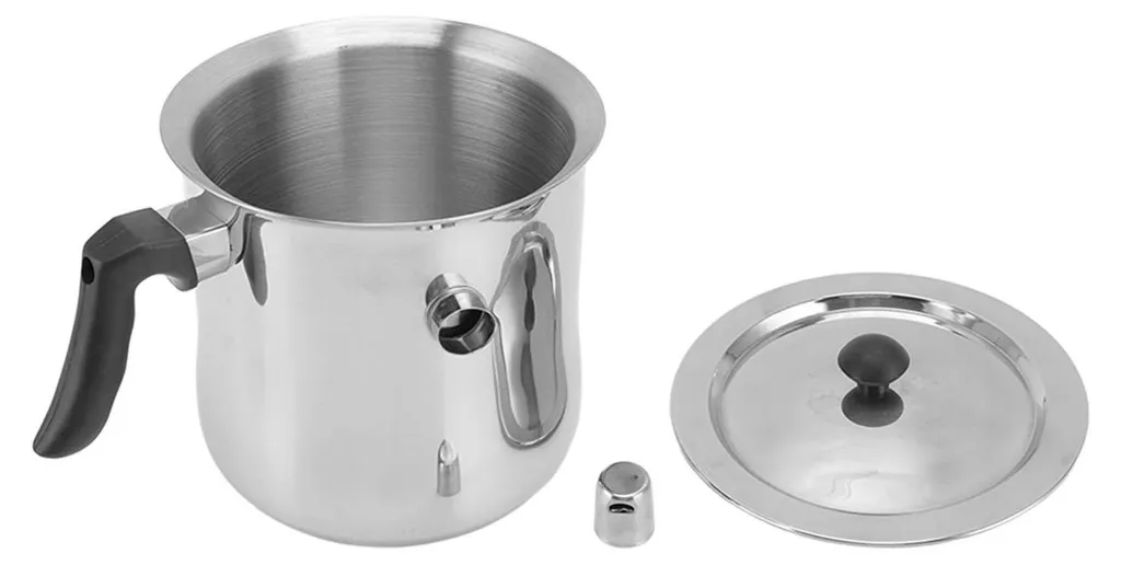 Fondoir à cire d'abeille 1,5 L inox résistant pour création de bougies