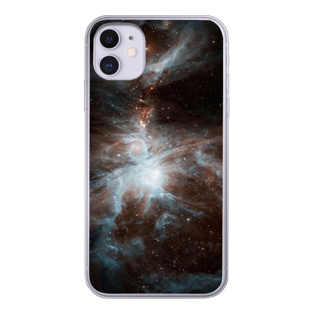 MuchoWow Handyhülle Schutzhülle Hülle für iPhone 11 Galaxie - Planet - Sterne Silikon Softcase Handy Hülle - Handytasche