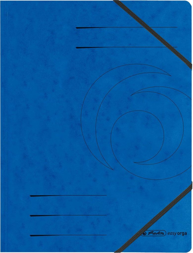 herlitz 11387180 Eckspanner easyorga A4 Karton blau Produktbild 