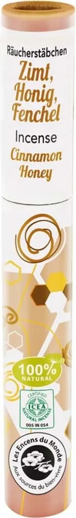 AROMANDISE Encens Cannelle Miel Fenouil - 30 bâtons d'encens naturels