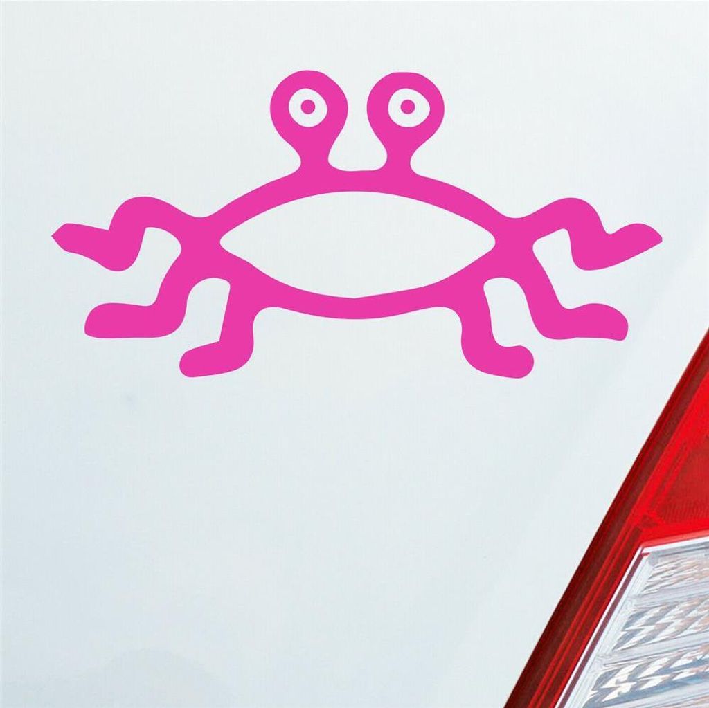 Auto Aufkleber Krabbe Krebs Sternzeichen Crab Tier Meer See 19x10 cm Pink Sticker Heckscheibenaufkleber