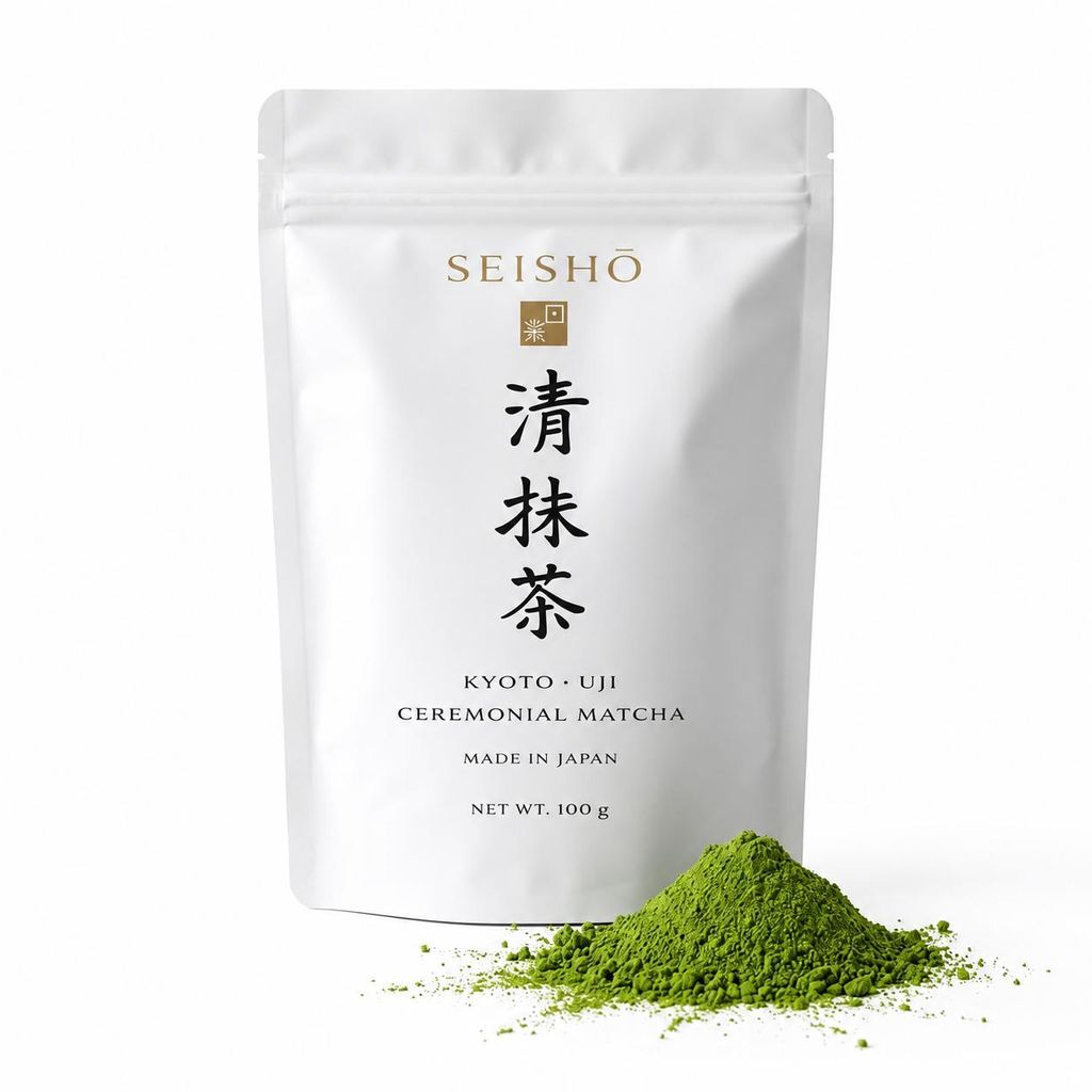 SEISHŌ Ceremonial Matcha 100g – Premium Matcha Grüntee aus Kyoto Uji Japan – Fein gemahlener japanischer Matcha Tee