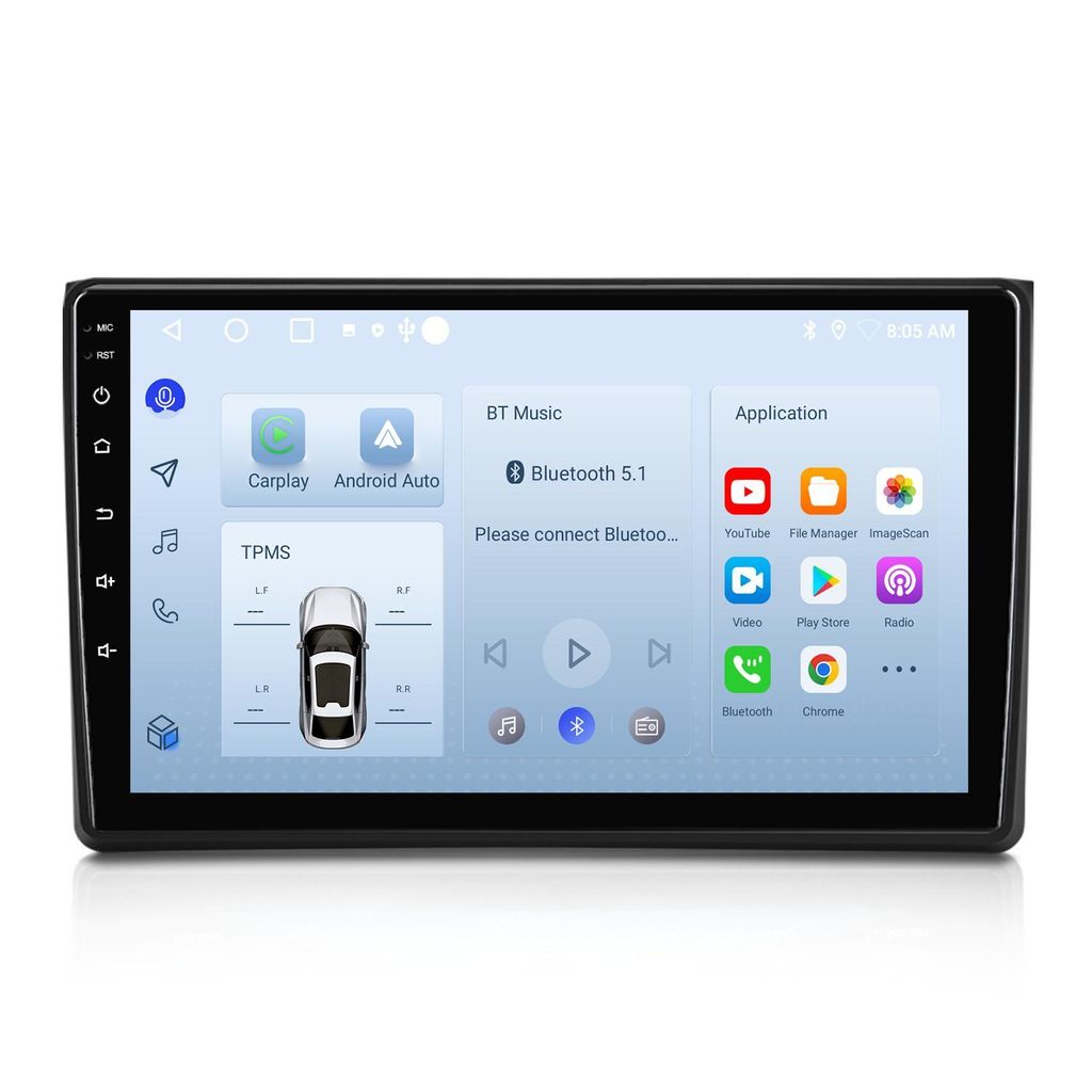 Autoradio Android 9 pouces 64 GB pour Audi A4 B6/B7 Image du produit 