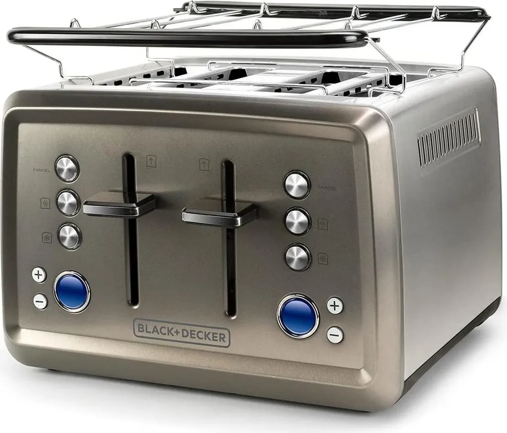 Tostapane 4 Slot Black+Decker BXTO1960E - 1960W Acciaio Inossidabile
