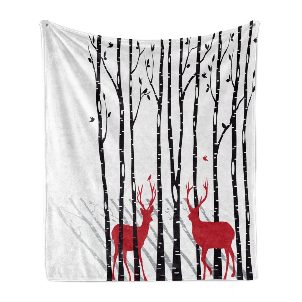 ABAKUHAUS Coperta Flanella Cervo 125x175cm - Plaid Morbido Divano