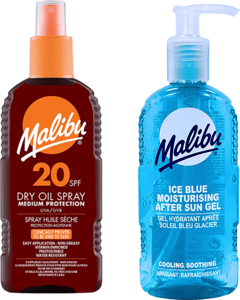Kit Solare Malibu per la Famiglia: Olio SPF20 + Gel Doposole