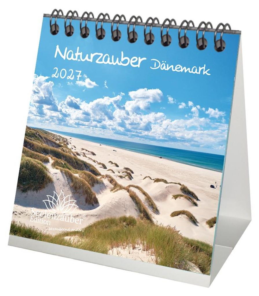 Naturzauber Dänemark Tischkalender 10x10cm für 2027 Natur Reise Land Urlaub - Seelenzauber