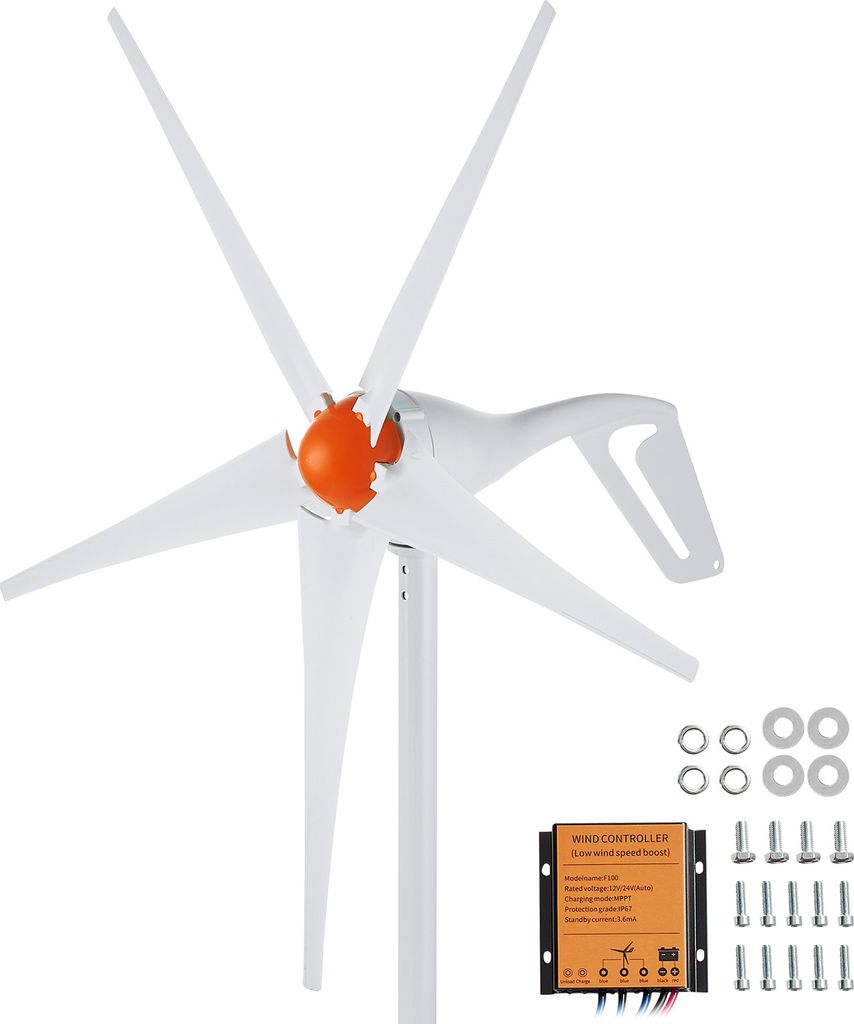 SucceBuy 500 W veterný generátor, 12 V 5-lopatková veterná Obrázok produktu 