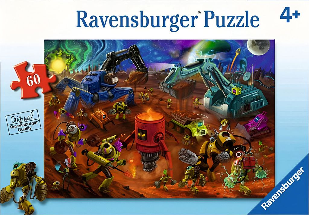 RAVENSBURGER Puzzle Weltraum-Baustelle 60 Teile Produktbild 