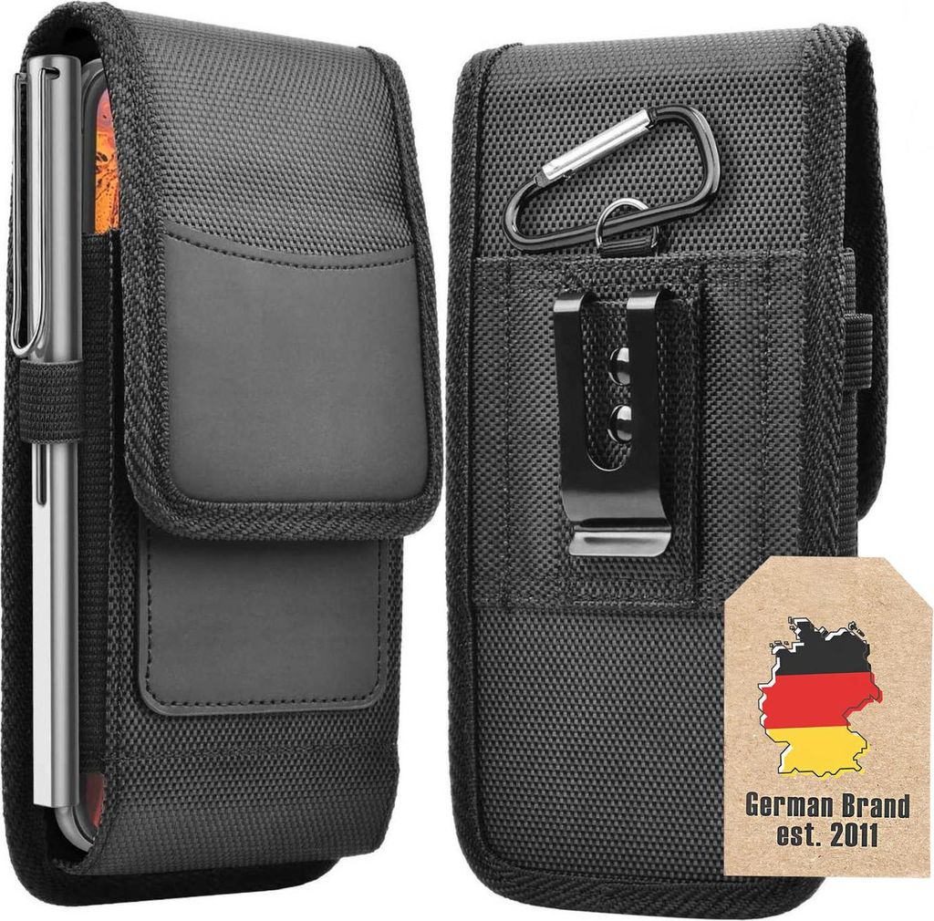Cadorabo Handytasche mit Gürtelclip für Samsung Galaxy A81 / NOTE 10 LITE / M60s in SCHWARZ - Praktische Schutzhülle mit Karabinerhaken Case Cov...