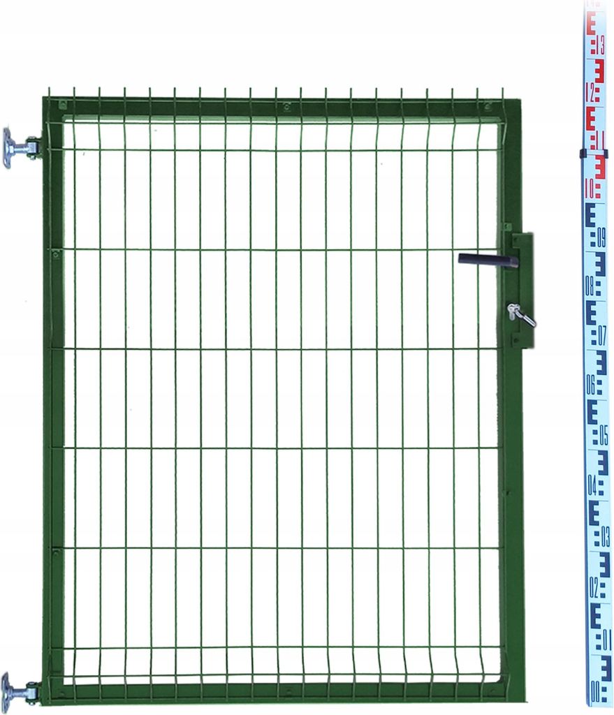 GARTENTOR 120 cm grün Einstabmatten 3D RAL6005 Zaun 123 cm Gartentür Zauntor Einzeltor Tür Doppelstabmatten