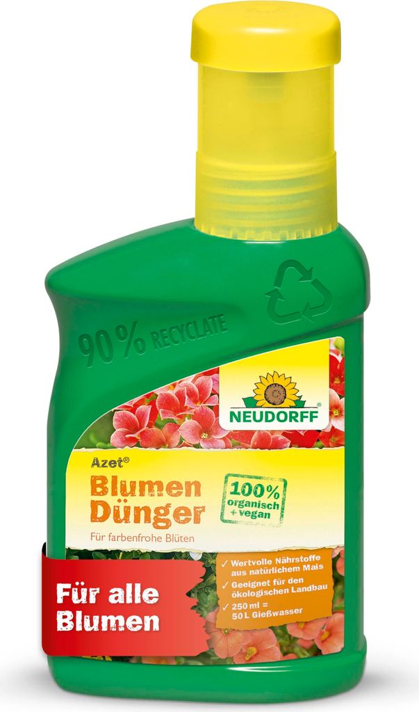 Neudorff  - Azet BlumenDünger 250ml für 50L Gießwasser 100% Produktbild 